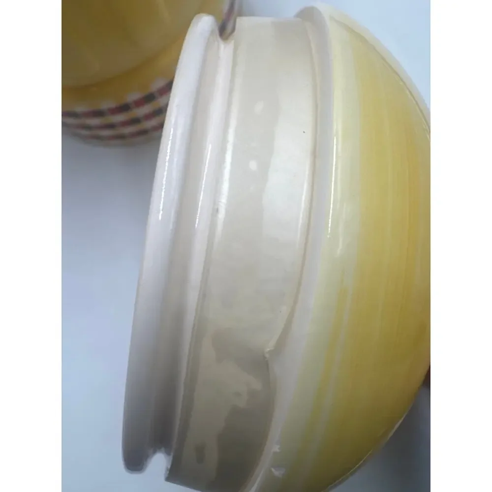 MSRF Inc Fire Hydrant Cookie Jar Yellow Ceramic Checkerboard 12